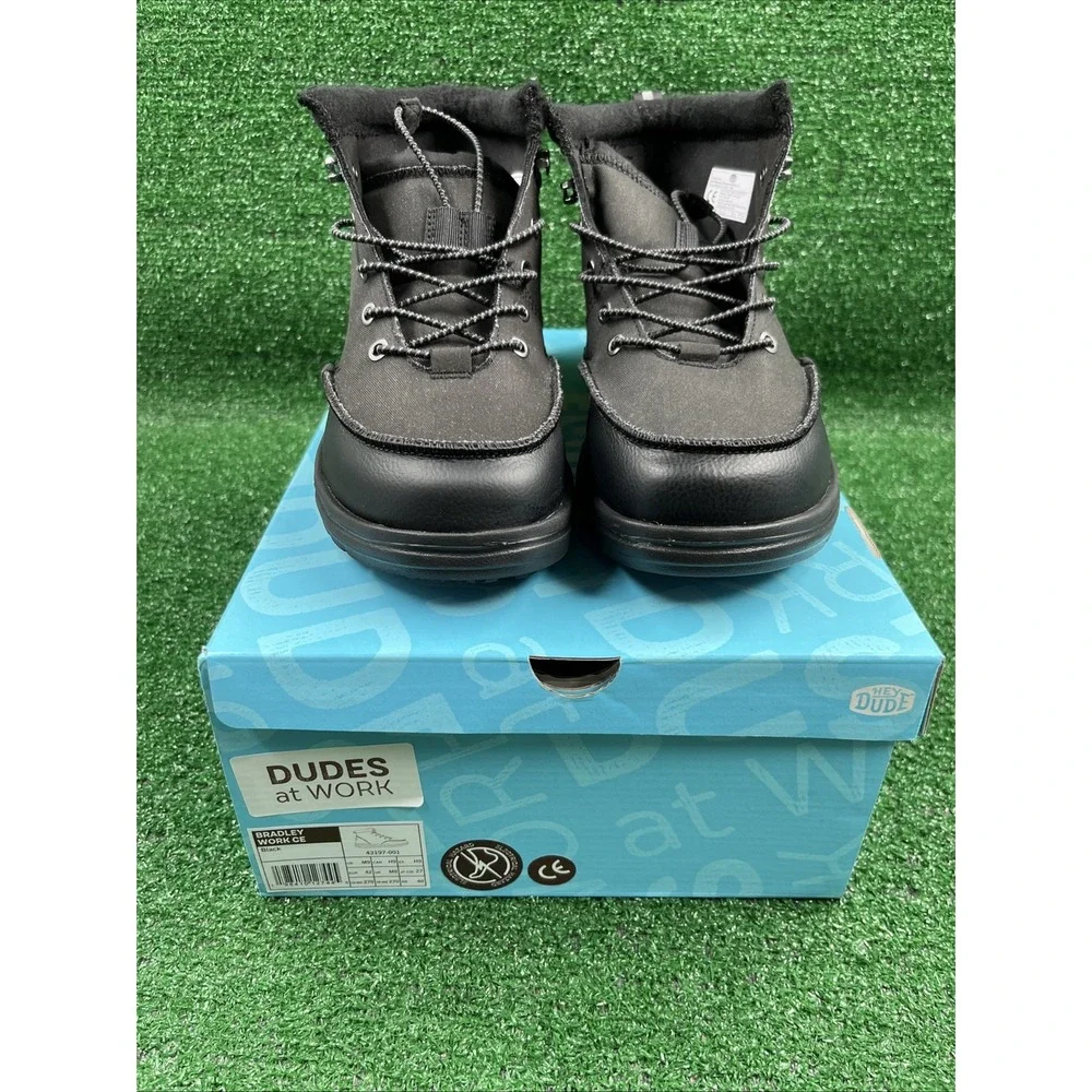 Hey Dude Bradley Work CE Boot Black Mens Size 9 New In Box